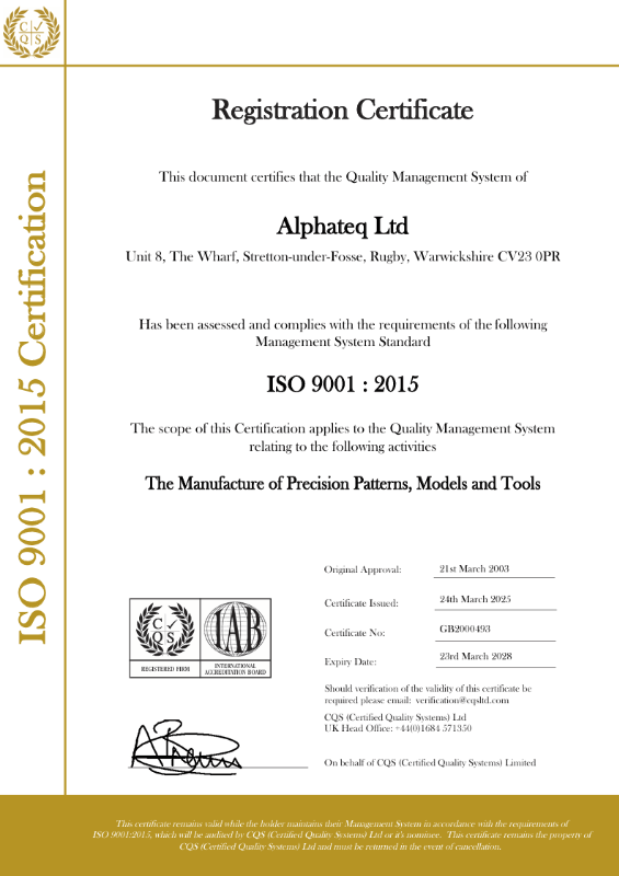 ISO9001 Certificate Exp 2028